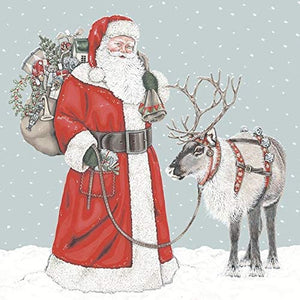 'Father Christmas and Friend' eight luxury Christmas cards