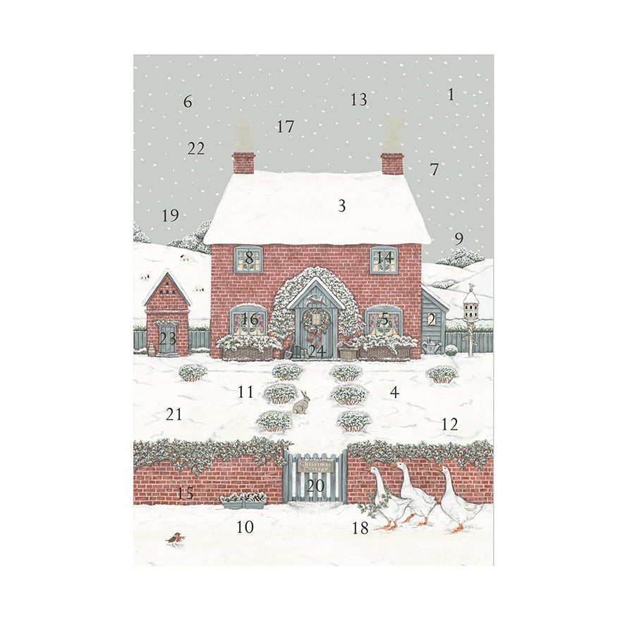Christmas Cottage Advent Card